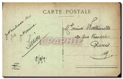 Verdun — Danos da guerra 1916-1918 — Editor Bergeret, Strasbourg — Verso
