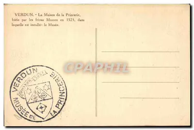 Verdun - Dom Princery - zbudowany przez braci Musson w 1525 roku - Muzeum Princery — Rewers
