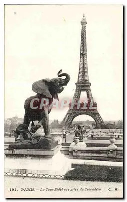 Paris — A Torre Eiffel vista do Trocadéro — C.M. n°191