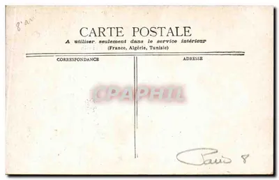 Paryż - La Madeleine & Rue Royale — wydawca nieznany, numer seryjny nie widoczny — Rewers