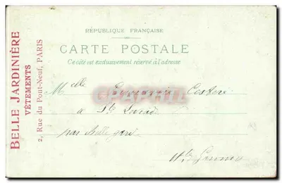 Paris — L'Allée des Acacias au Bois de Boulogne — Belle Jardinière, Paris — Verso