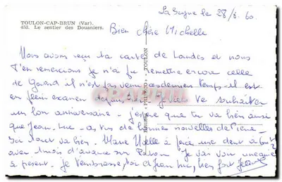 Ścieżka Douanierów — La Baume (Cap Brun, Var) — Wydawnictwo «Toulon» — Rewers