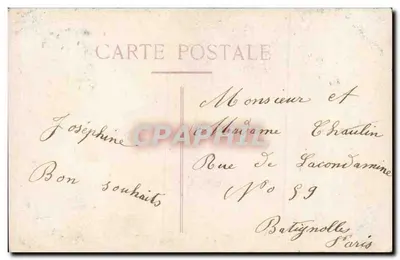 Arranjo de flores — Boa Ano 1909 — Editor desconhecido, n° 2034 — Verso