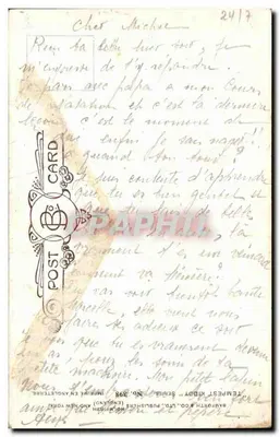 Criança e coelhos — D. TEMPEST — Série No. 398 — Verso