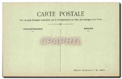 Paris — Statue de Jeanne d'Arc — Place des Pyramides — Édition Artistique C. M. — Verso