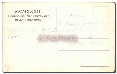 Jesus ressuscitado — Anno Santo MCMXXXIII — editor desconhecido — Verso