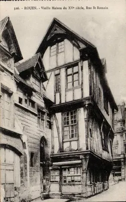 Rouen - Velha Casa do Século XV, Rue St Romain — n° 326