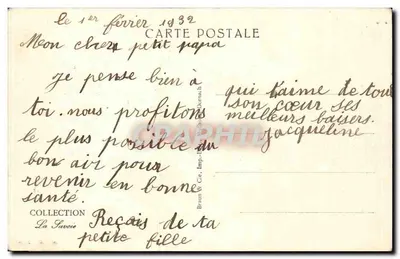 St-Gervais-les-Bains no inverno — O Monte Fleury e as Agulhas de Varens — editor Braun & Cie, Imp.-Dernau — Verso