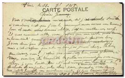 Paryż — Szkoła Wojskowa — E.M. — n° 5116 — Rewers