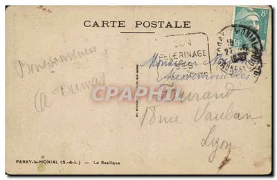Basílica de Paray-le-Monial — editor não visível, número de série ilegível — Verso