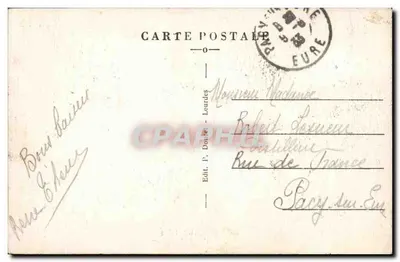Lourdes — De Basiliek en de Gave — P. D. — Achterkant