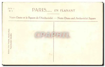Notre-Dame de Paris — vue depuis la Seine — Édition d'Art YVON, Série 1 N°7 — Rewers