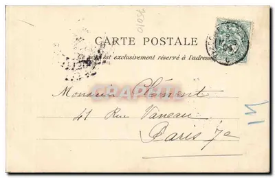 Parigi - Chiesa di San Lorenzo — vista dell'edificio gotico con iscrizione manoscritta — serie 49 — Verso