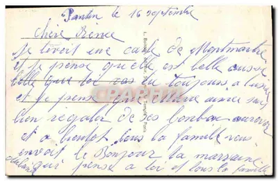 Z Świętego Serca na Montmartre — Pamiątka — Wydawca L. Boisson, Paryż — Rewers