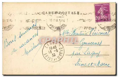 Lourdes — Zamek i łańcuch Pyrenée — P.D. n°48 — Rewers