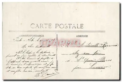 Pai Natal com dois crianças — decoração de Natal — Paris, editor Paris, n° 432 — Verso
