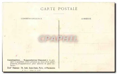 Nicotiana Tabac — Plaatje N° 15 — Uitgave door de Etablissements Fumouze — Achterkant