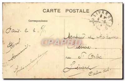 Paris - Praça da Bastilha — Coluna de Julho (altura 47m) — J.H. editor — Verso