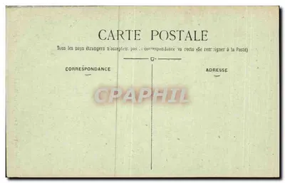 Bilhete postal antigo Castelo de Bussy Rabutin O Sequestro de Proserpina por Plutão — Verso