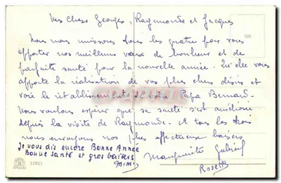 Zimowy krajobraz z kościołem — Szczęśliwego Nowego Roku — wydawca Artia, n° 1189/1 — Rewers