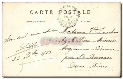Paryż — Oświetlenie mostu Aleksandra III i esplanady Invalidów w nocy świątecznej — C. M. — Rewers