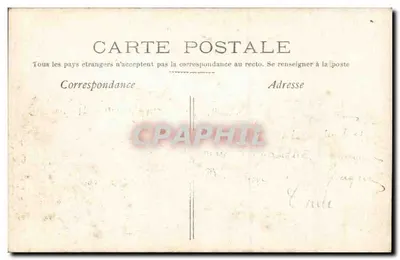 Jovem mulher em vestido de estilo 1900 — oferenda de flores — A.N. PARIS n°719 — Verso