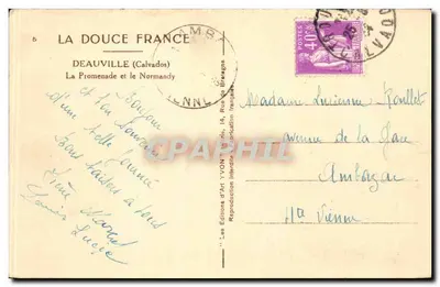 Deauville (Calvados) — La Promenade e il Normandy — Le Éditions d'Art Yvon, Parigi — Verso