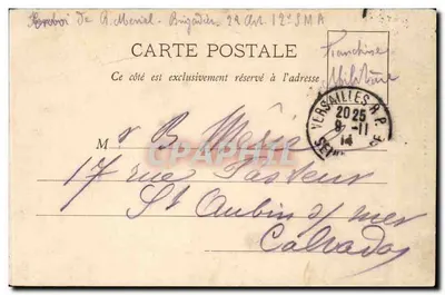 Bassin de Latone — Parque de Versalles — Editor E. M. Collin, n° 8 — Reverso
