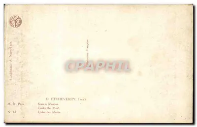 Bajo la Máscara — D. Etcheverry, N° 42 — Edición francesa — Reverso