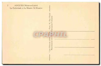 Angers (Maine-et-Loire) – Katedra i ulica Saint-Maurice – Wydawnictwo Art Martel — Rewers