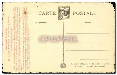 Mlle de Gournay — Retrato — H. Didier, editor, Paris — Verso