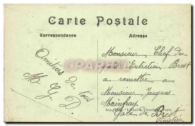 Paris — Avenues Kléber et d'Éna vues de l'Arc de Triomphe de l'Étoile — L'Abelle — Verso