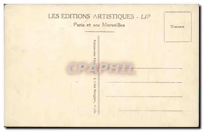 Paryż - Arc de Triomphe du Carrousel — wydawca LIP, numer serii 102 — Rewers