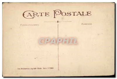 Mulher em traje da época com lanterna — Boa Ano — René Gilles, 1910 — Verso