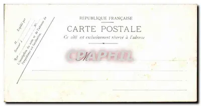 Scène de village avec caravanes — Éditeur non identifié, n° de série non visible — Rewers