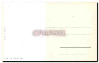 Paisaje rural con pastor y patos — H. H. i. W. Serie 1138 — Impreso en Austria — Reverso