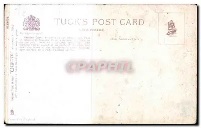 Jaskinia Ossian — Glencoe — Karta pocztowa Tuck N° 7042 — Rewers