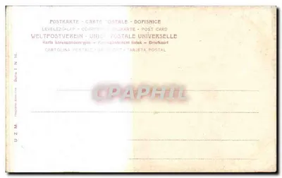 Widok na jezioro z regionu Dniepr — malowanka w technice akwareli — wydawca UZM, seria N 14 — Rewers