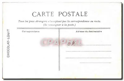Versailles - Pałac Małego Trianonu - Pokój Marie-Antoinetty — Wydane dla CHOCOLAT-LOUIT — Rewers