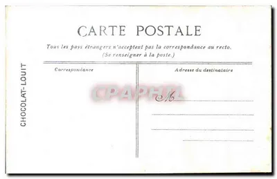 Versalhes - Museu do Grande Trianon, cama de Napoleão I - Editado para o Chocolat-Louit, n°78 — Verso