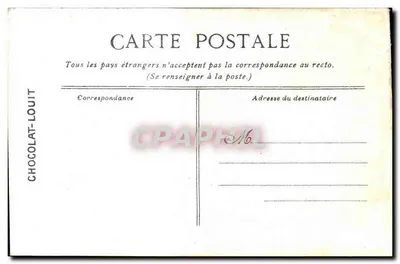 Versalhes - Museu das Carroças — Editada para o Chocolat-Louit — Verso
