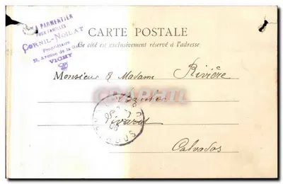 Vichy — Repos après le verre d'eau — B. F., PARIS — Verso
