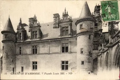 Castelo de Amboise — Fachada de Luís XII — ND — Editor Lévy e Neudlin Réunis, Paris, n°77
