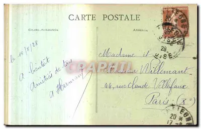 Compiègne — Ogólny widok z zamku — Pourson, Compiègne — Rewers