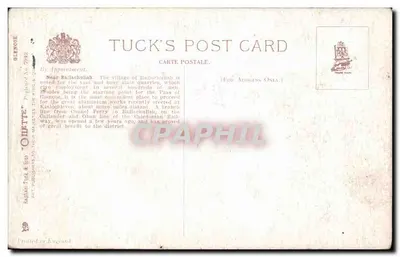 Perto de Ballachulish Glen, Glencoe — Tuck's Post Card, série 7942 — Verso