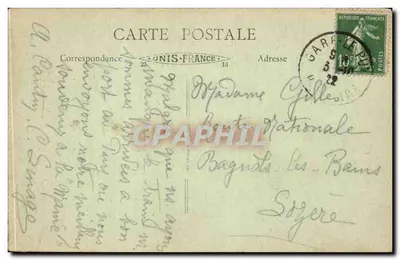 Le Puy (Hte Loire) — Estátua de Nossa Senhora da França — B. F. editor — Verso