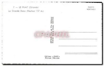 A Grande Duna — Le Pilat (Gironde) — Éditions Gaby — Verso