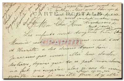 Paryż — Panorama Seiny — Widok zakończony Katedrą Notre-Dame — E.M. — n° 5016 — Rewers