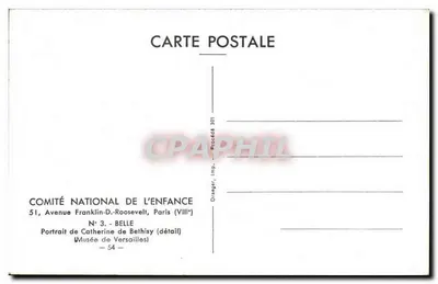 Catherine de Béthisy — Portret dzieciństwa — Komitet Narodowy Dla Dziecka — Rewers