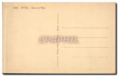 VITTEL - Nel Parco — Edizione d'Arte Reeder, Nancy, n° 668 — Verso
